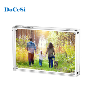 Transparenter Desktop-Display-Acryl-Magnet-Bilderrahmen