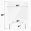 Tragbarer Hustenschutz aus Acryl, stehend, Schutzschild